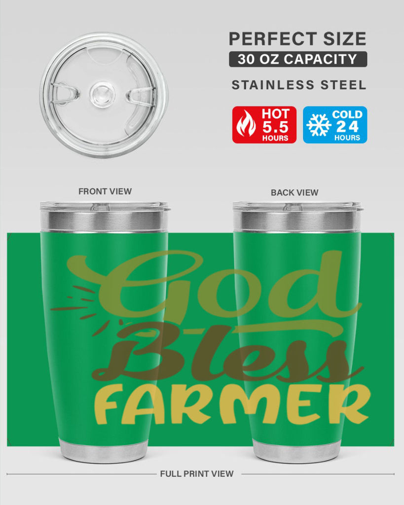 god bless farmer 10#- farming and gardening- Tumbler