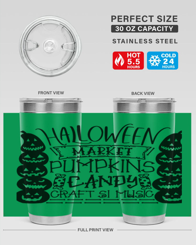 halloween market pumpkins candy 73#- halloween- Tumbler