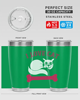 i love cat Style 55#- cat- Tumbler
