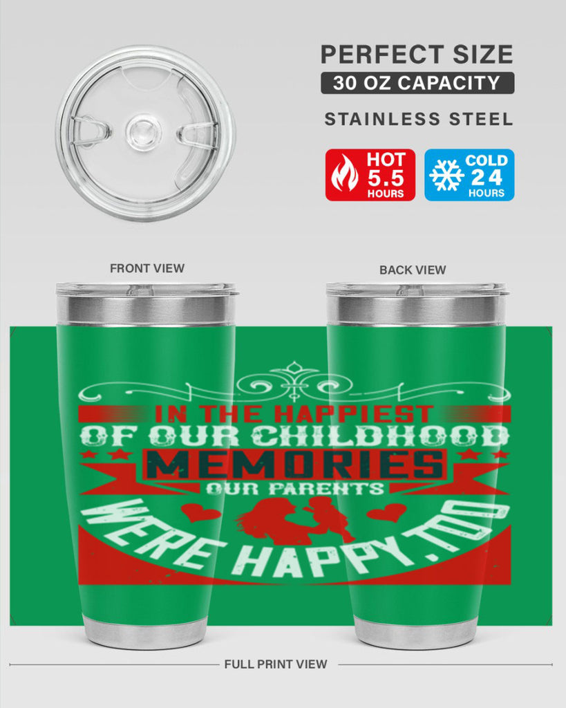 in the happiest of our childhood memories our parents were happy too 45#- Parents Day- Tumbler
