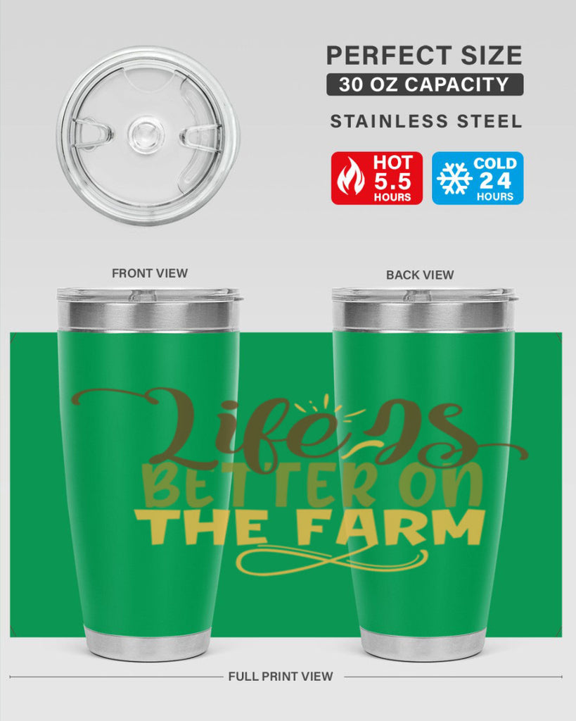 life is better on the farm 5#- farming and gardening- Tumbler