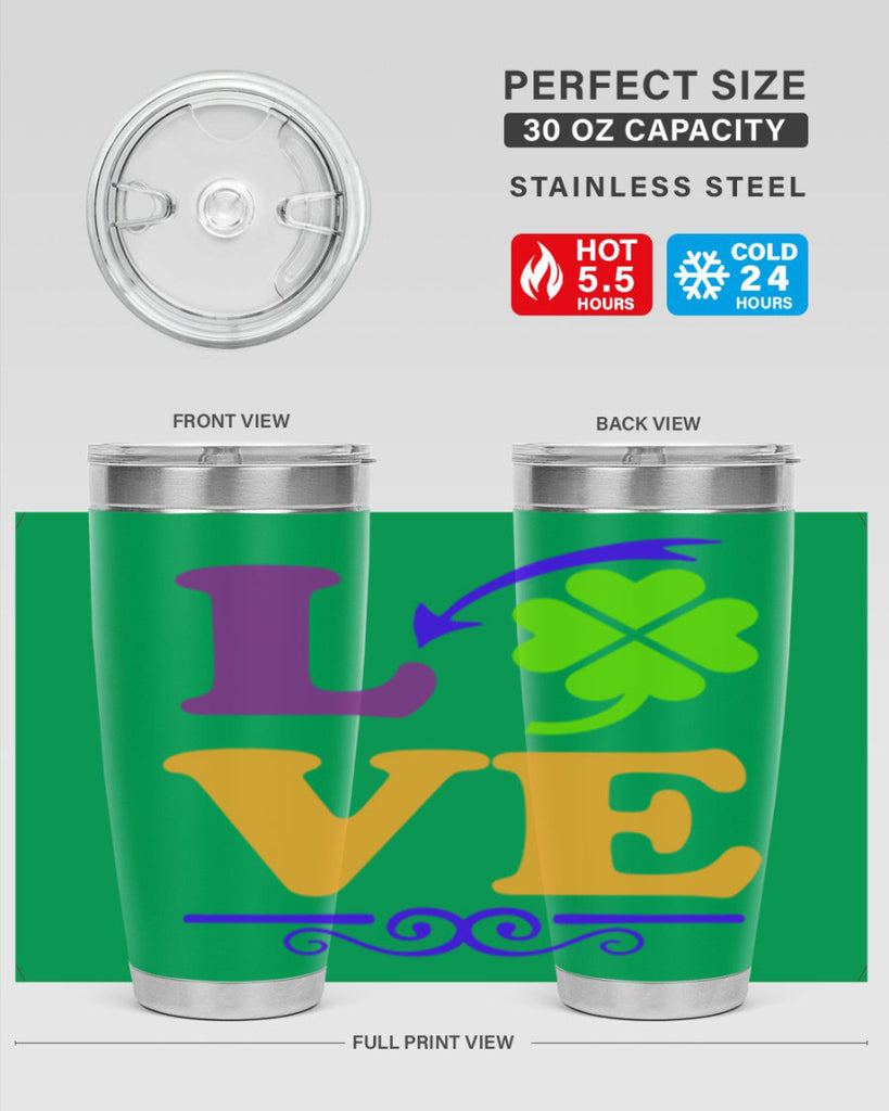 love 18#- mardi gras- Tumbler