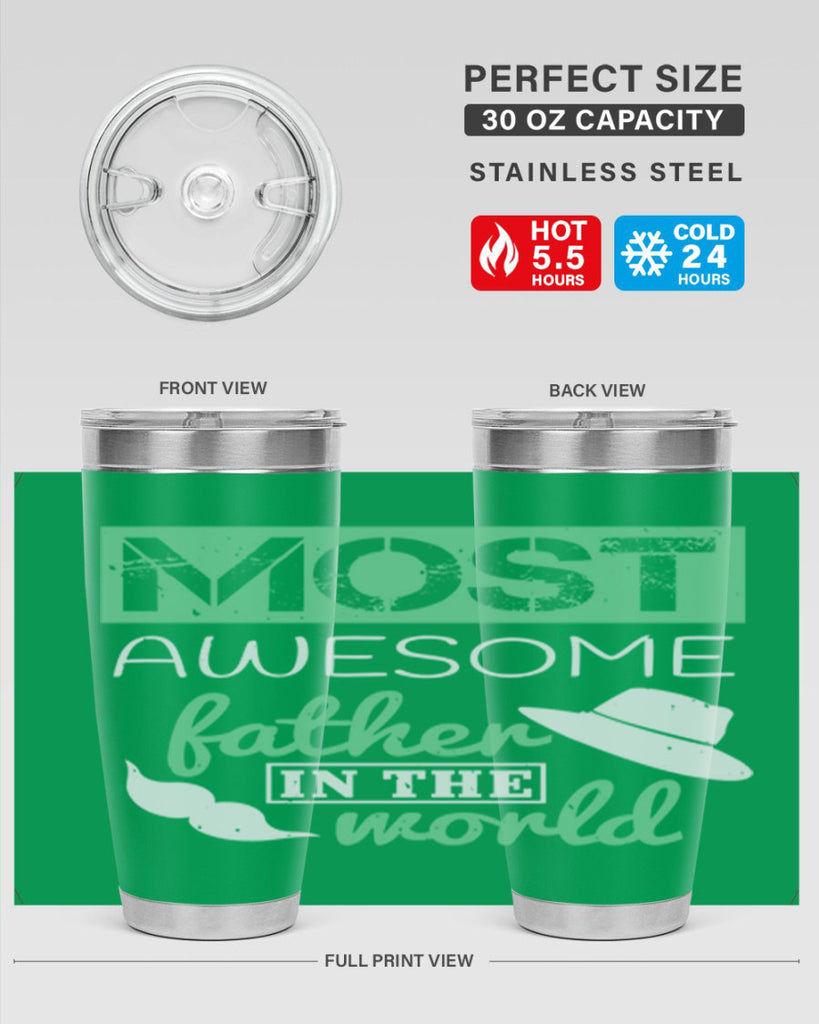 most awesome father 191#- fathers day- Tumbler