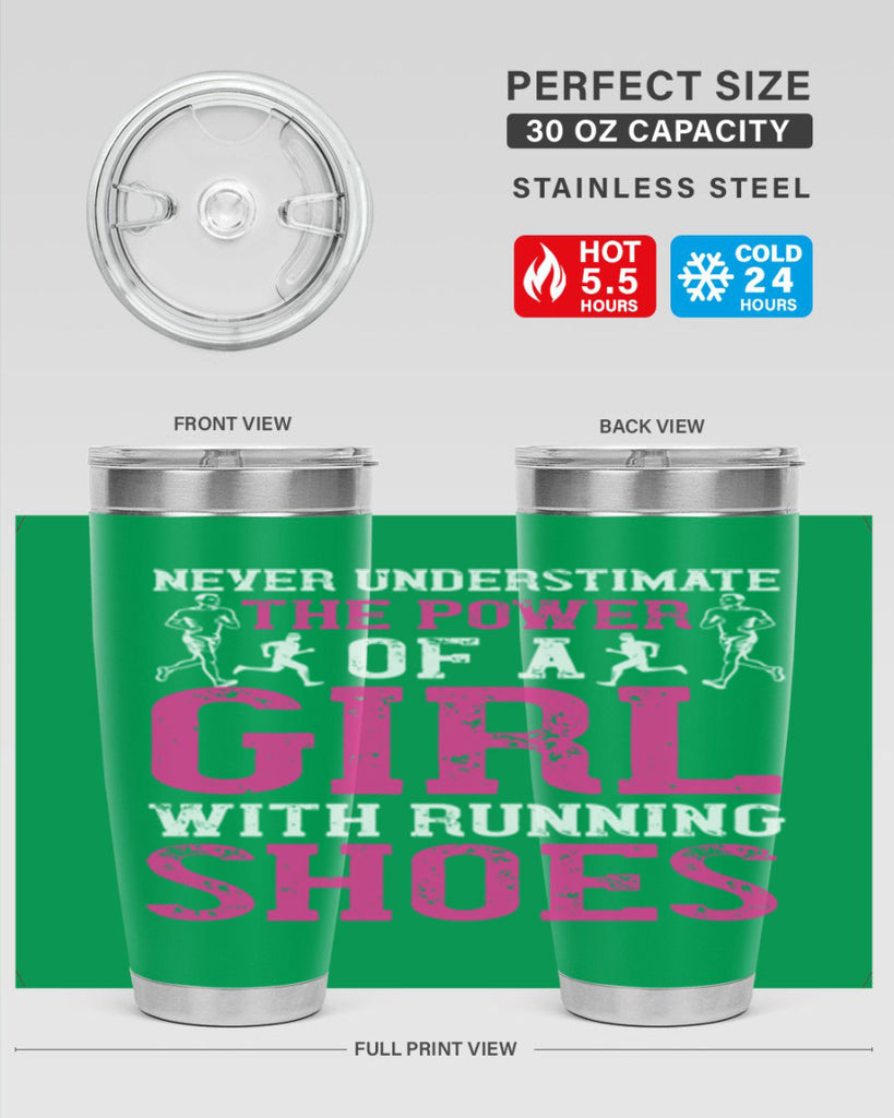 never understimate the power of a girl with running shoes 29#- running- Tumbler