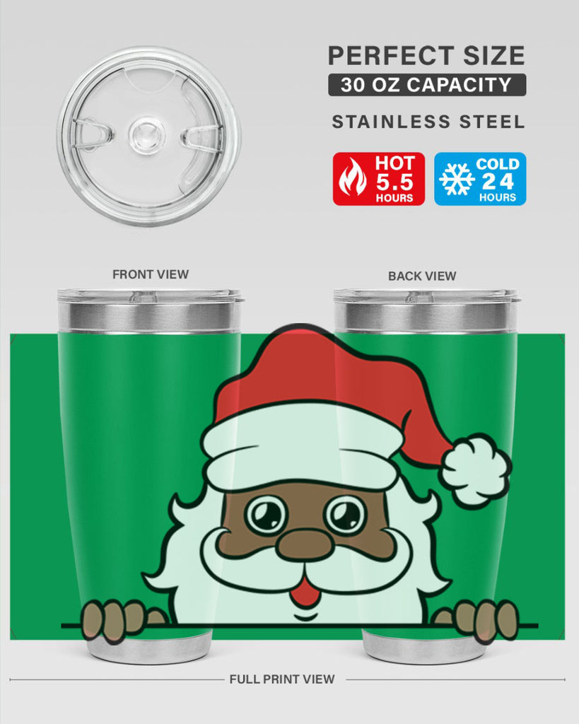 peekaboo black santa 19#- black men - boys- tumbler