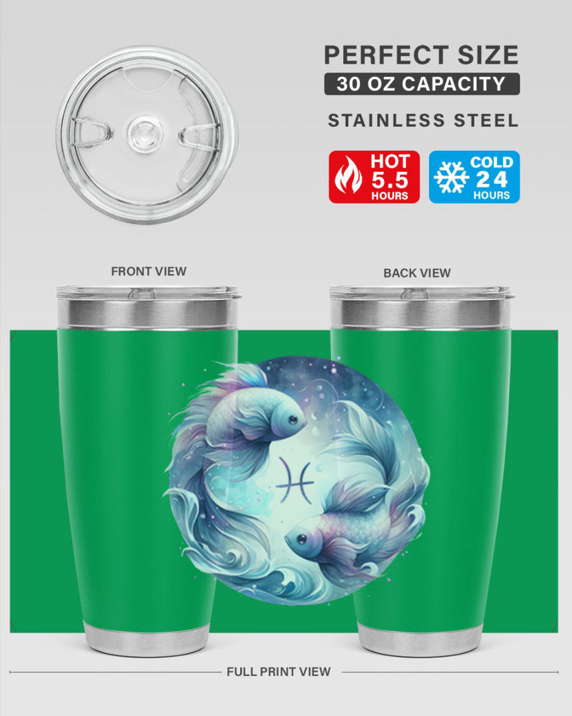 pisces 349#- zodiac- Tumbler