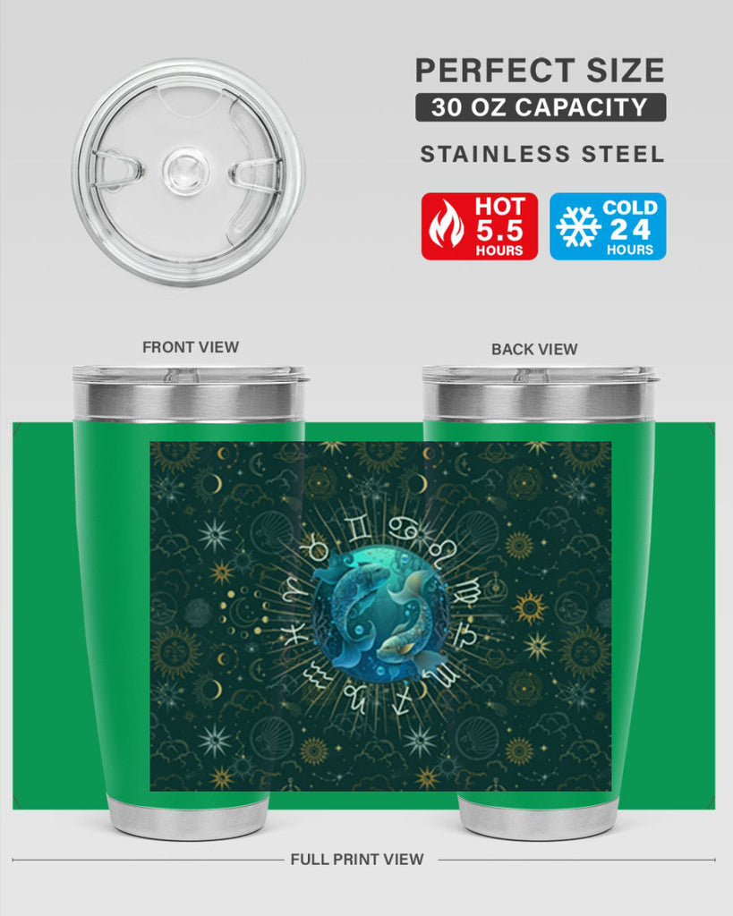 pisces Straight 366#- zodiac- Tumbler
