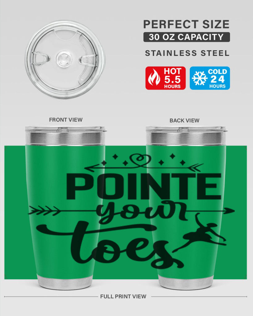 pointe your toes 72#- ballet- Tumbler