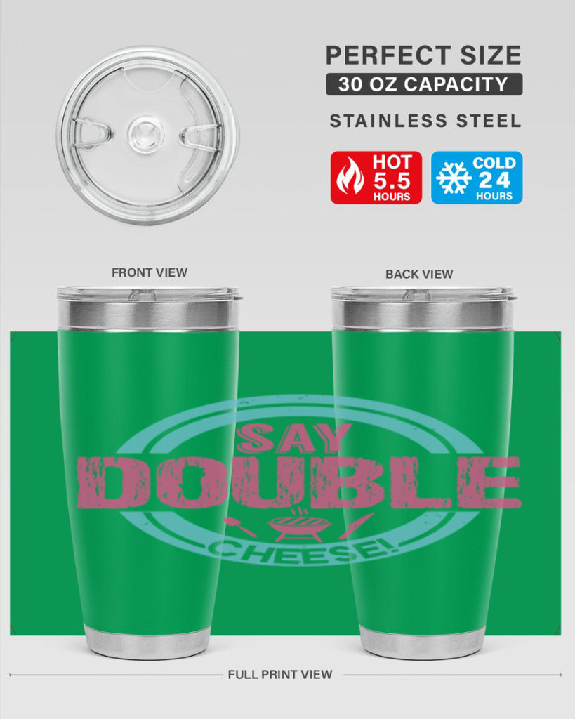 say double cheese 14#- bbq- Tumbler