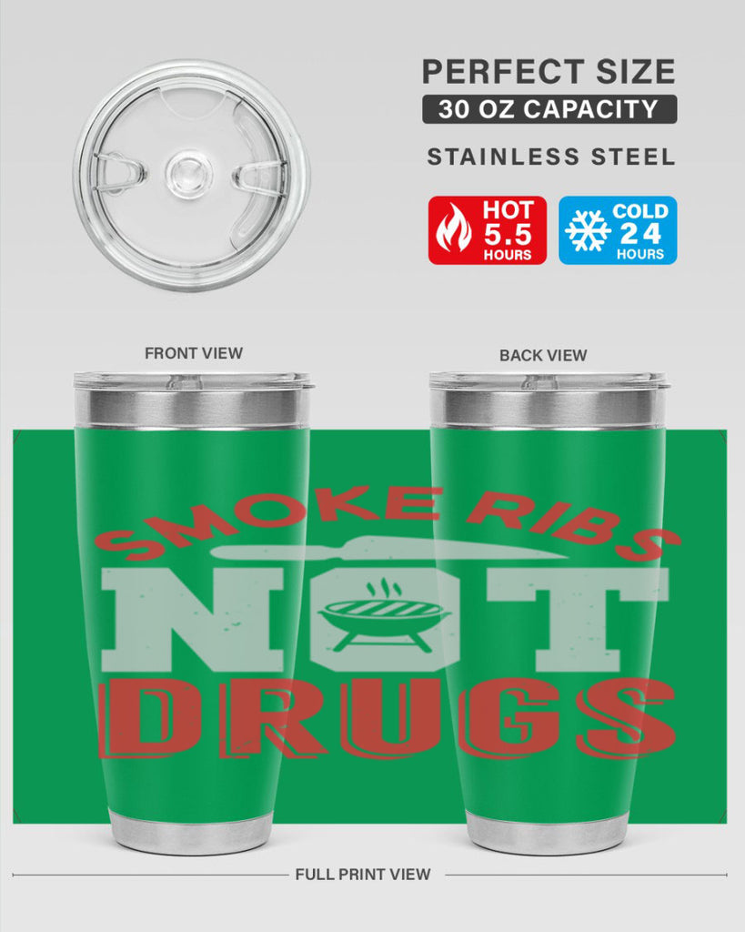 smok ribs not drugs 13#- bbq- Tumbler