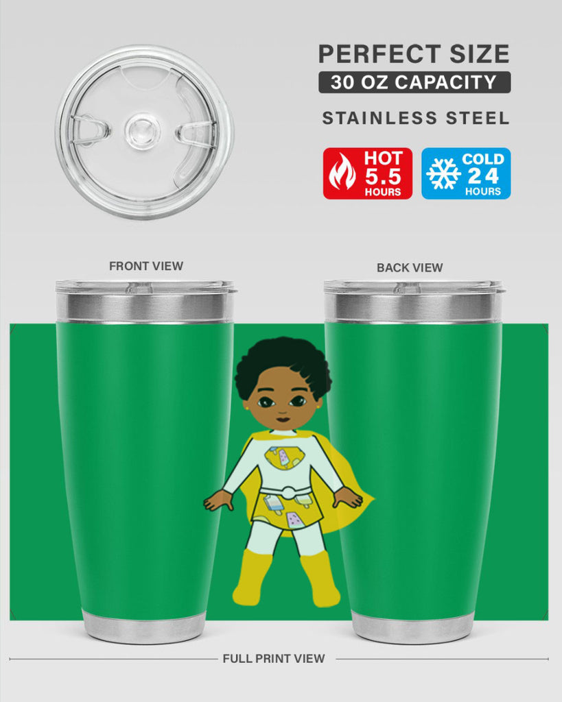 super kid 10#- black men - boys- tumbler