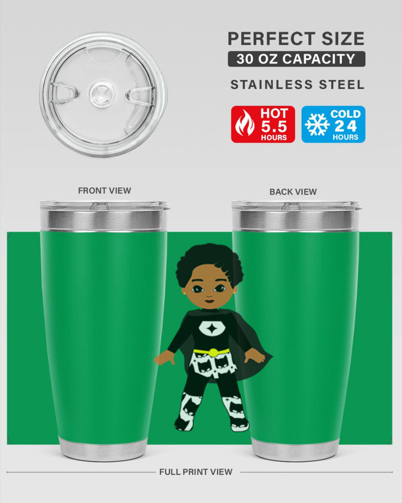 super kid 11#- black men - boys- tumbler