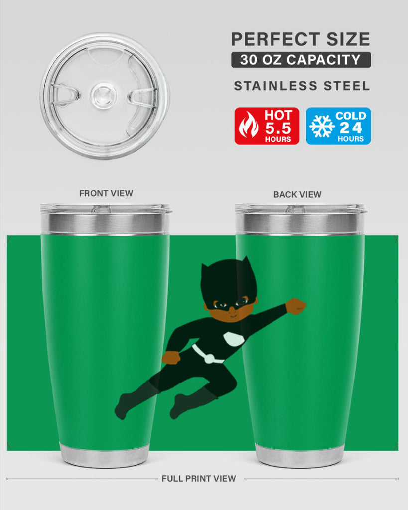 super kid 12#- black men - boys- tumbler
