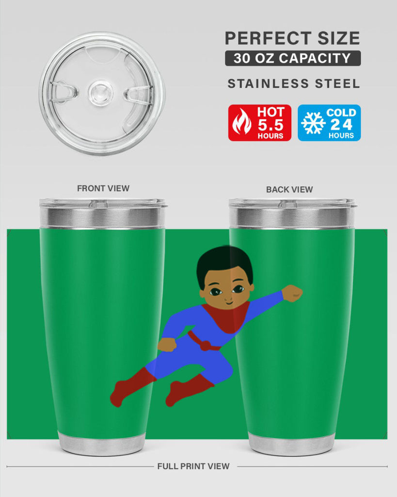 super kid 14#- black men - boys- tumbler