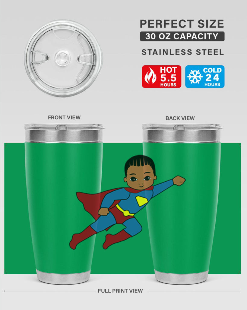 super kid 1#- black men - boys- tumbler