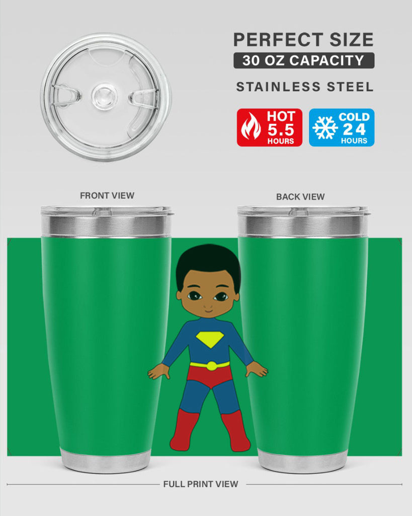 super kid 2#- black men - boys- tumbler