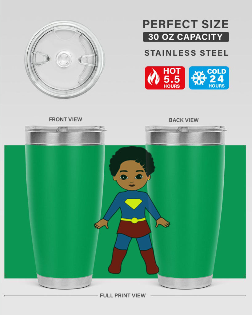super kid 3#- black men - boys- tumbler