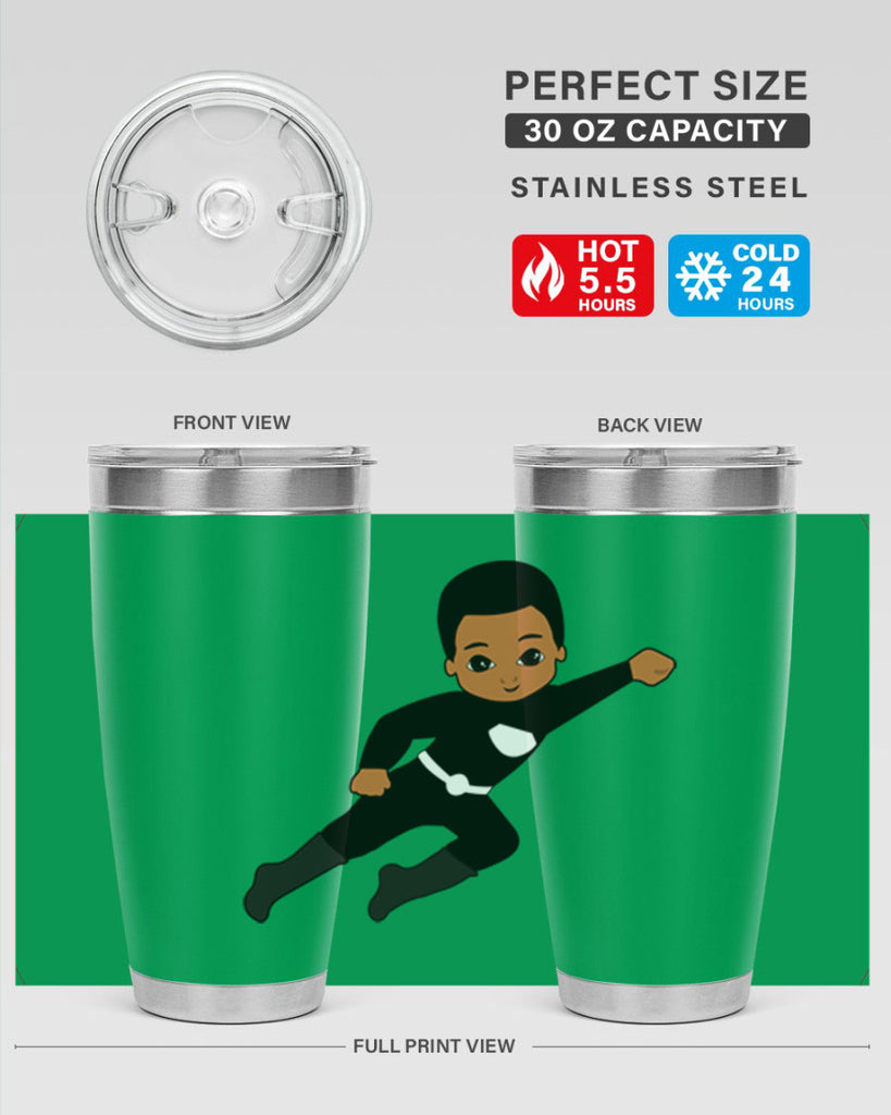 super kid 7#- black men - boys- tumbler