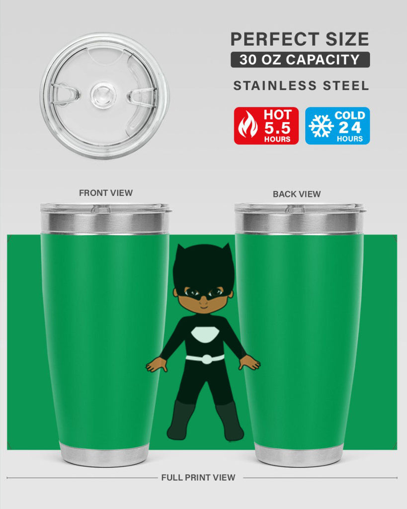 super kid 8#- black men - boys- tumbler