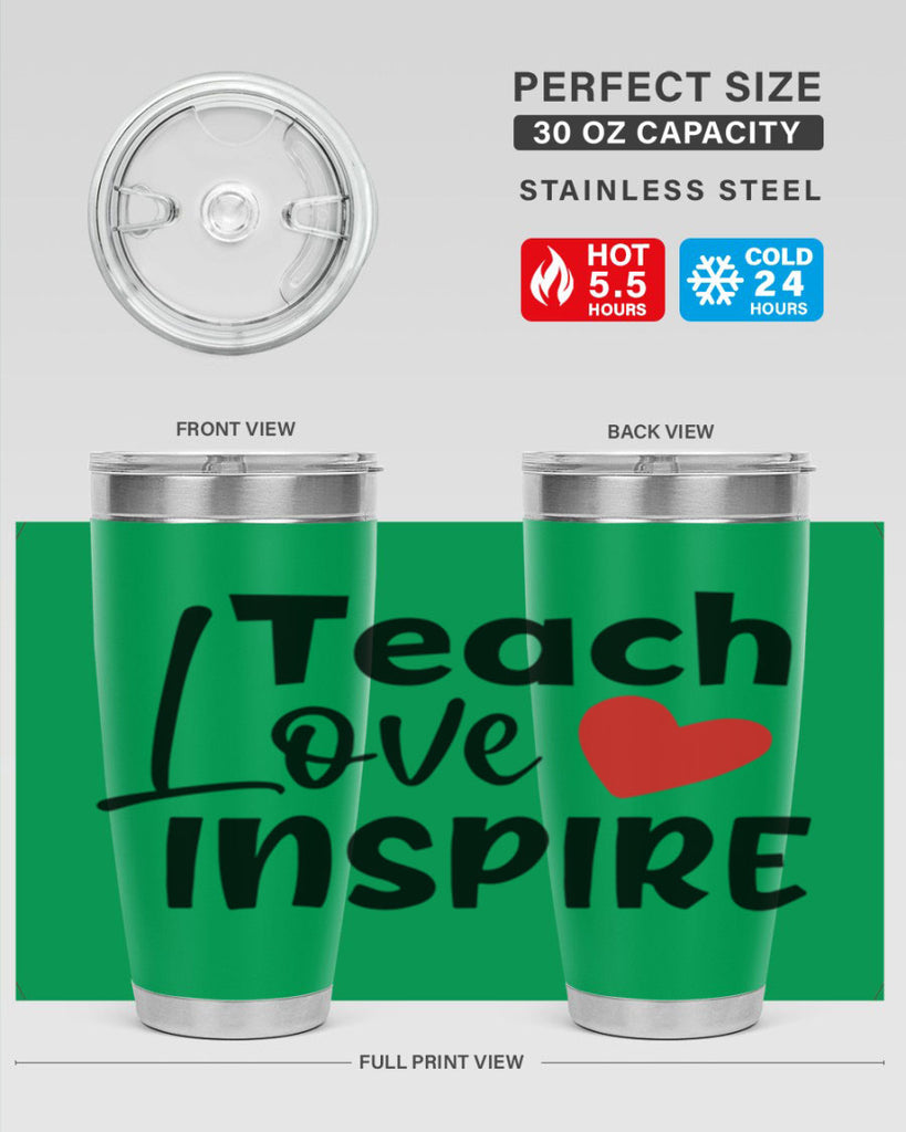 teach love inspre Style 146#- teacher- tumbler