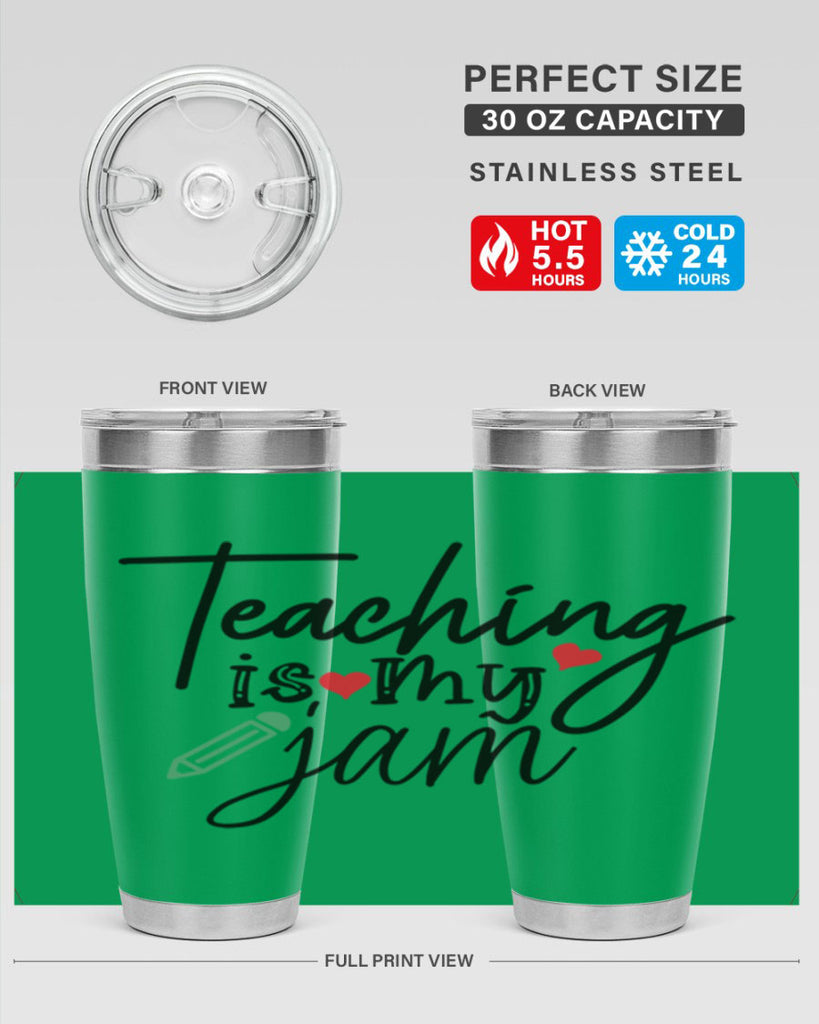 teaching is my jam Style 126#- teacher- tumbler