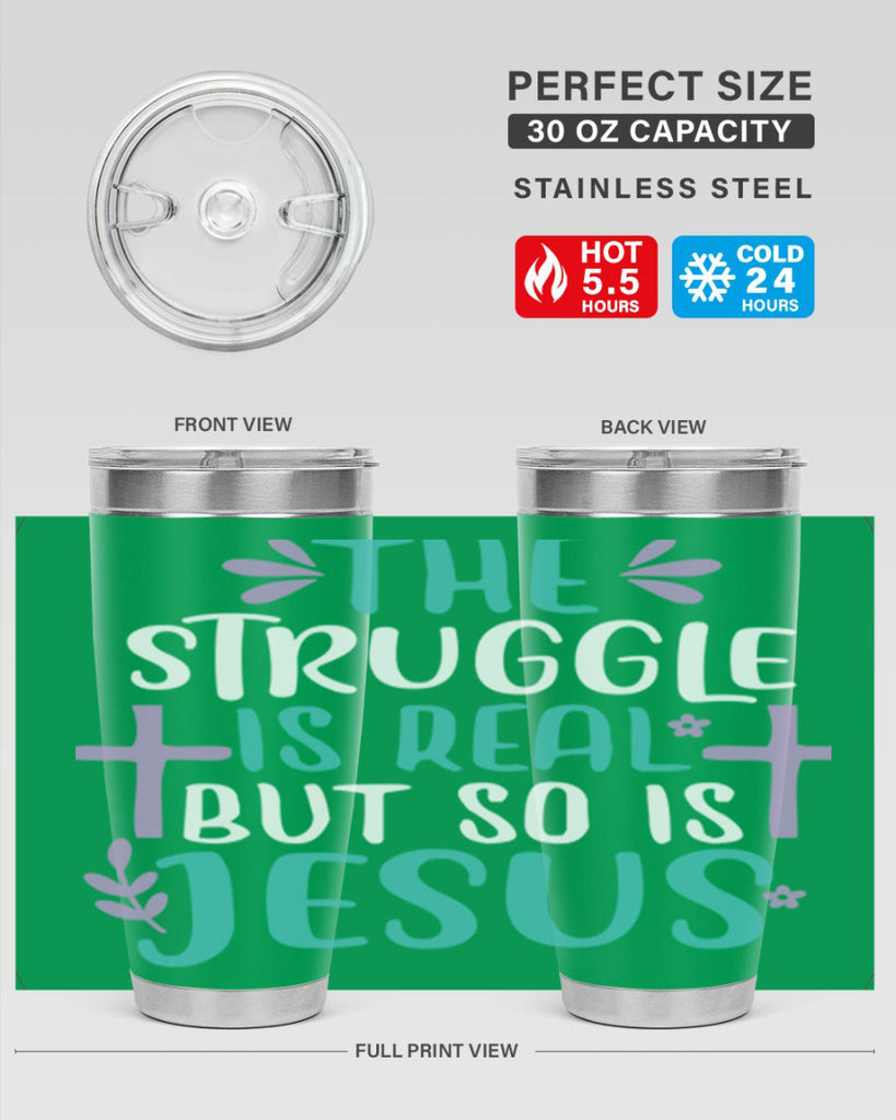 the struggle is real but so is jesusss 3#- easter- Tumbler
