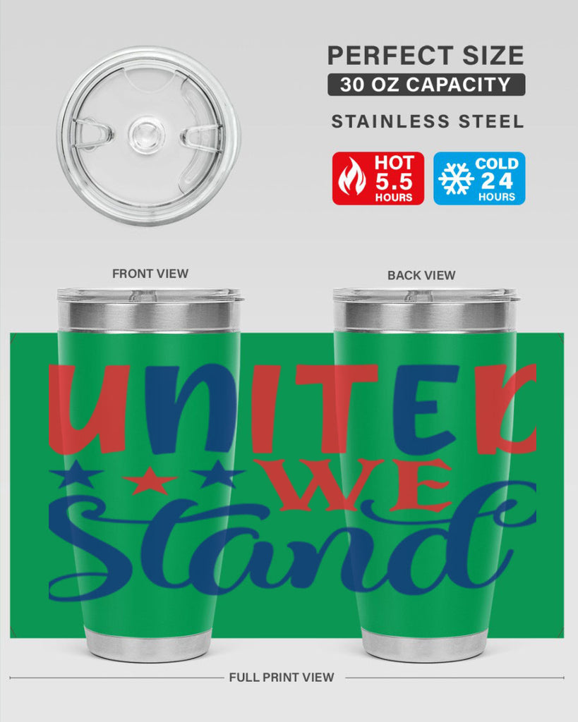 united we stand Style 75#- Fourt Of July- Tumbler