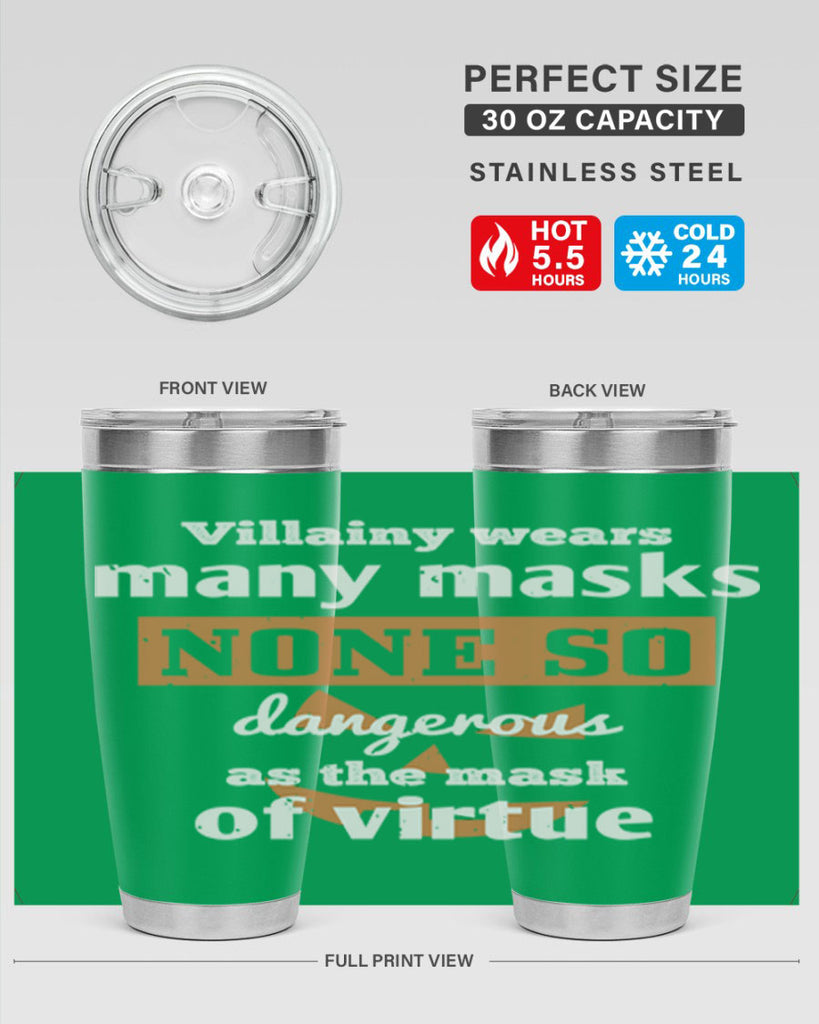 villainy wears many masks 124#- halloween- Tumbler