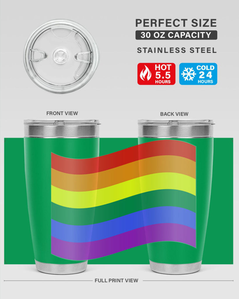 wavy rainbow flag 1#- lgbt- Tumbler