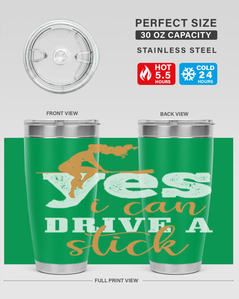 yesi can drive a stick 120#- halloween- Tumbler