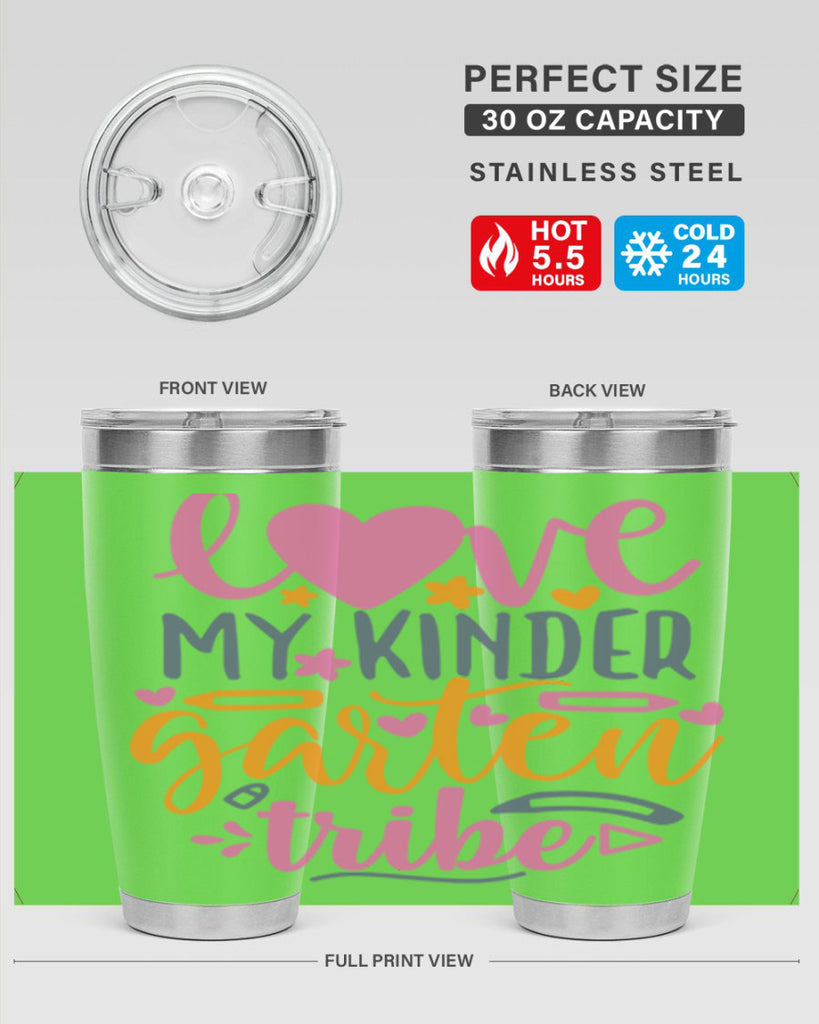 100 love my kinder garten tribe 36#- 100 days of school- Tumbler