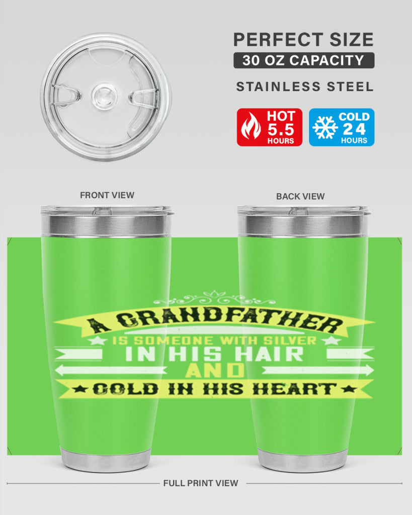 A grandfather is someone with silver 88#- grandpa - papa- Tumbler