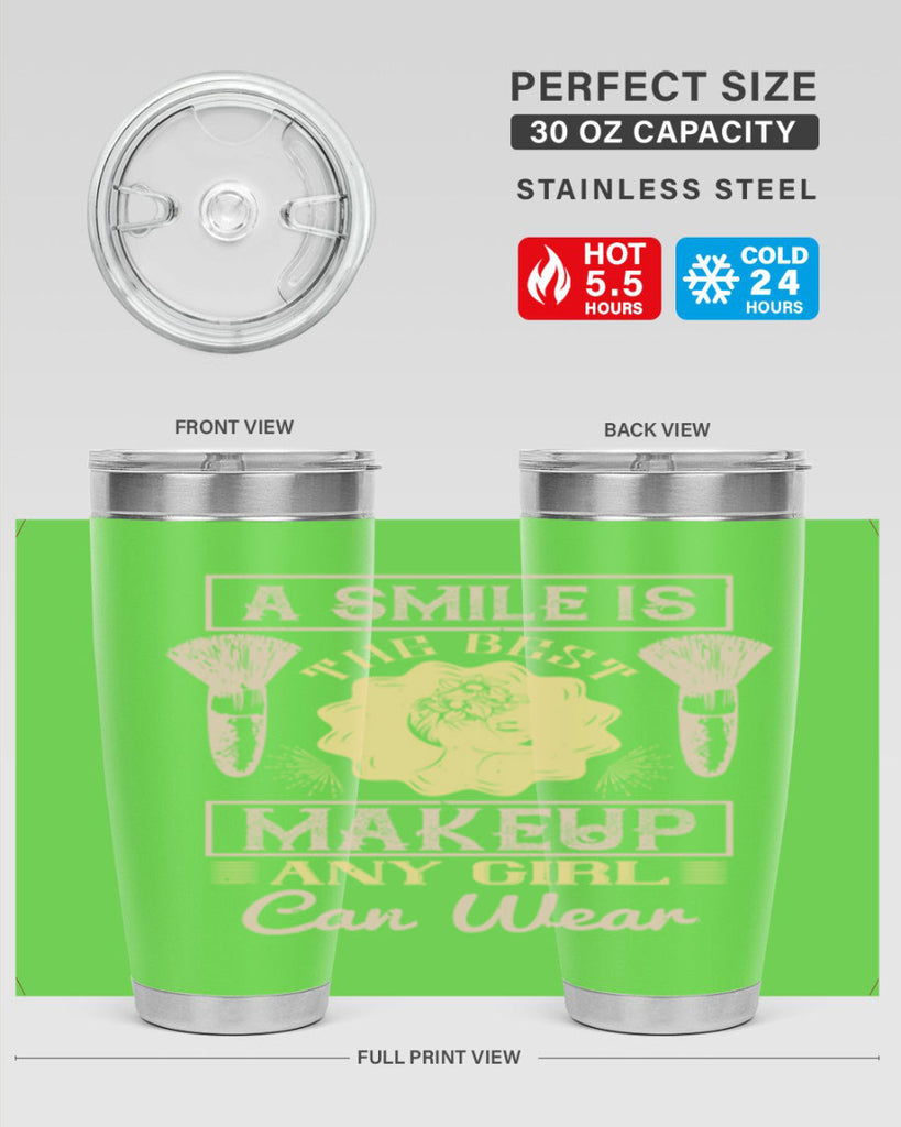 A smile is the best makeup any girl can wear Style 205#- make up- Tumbler