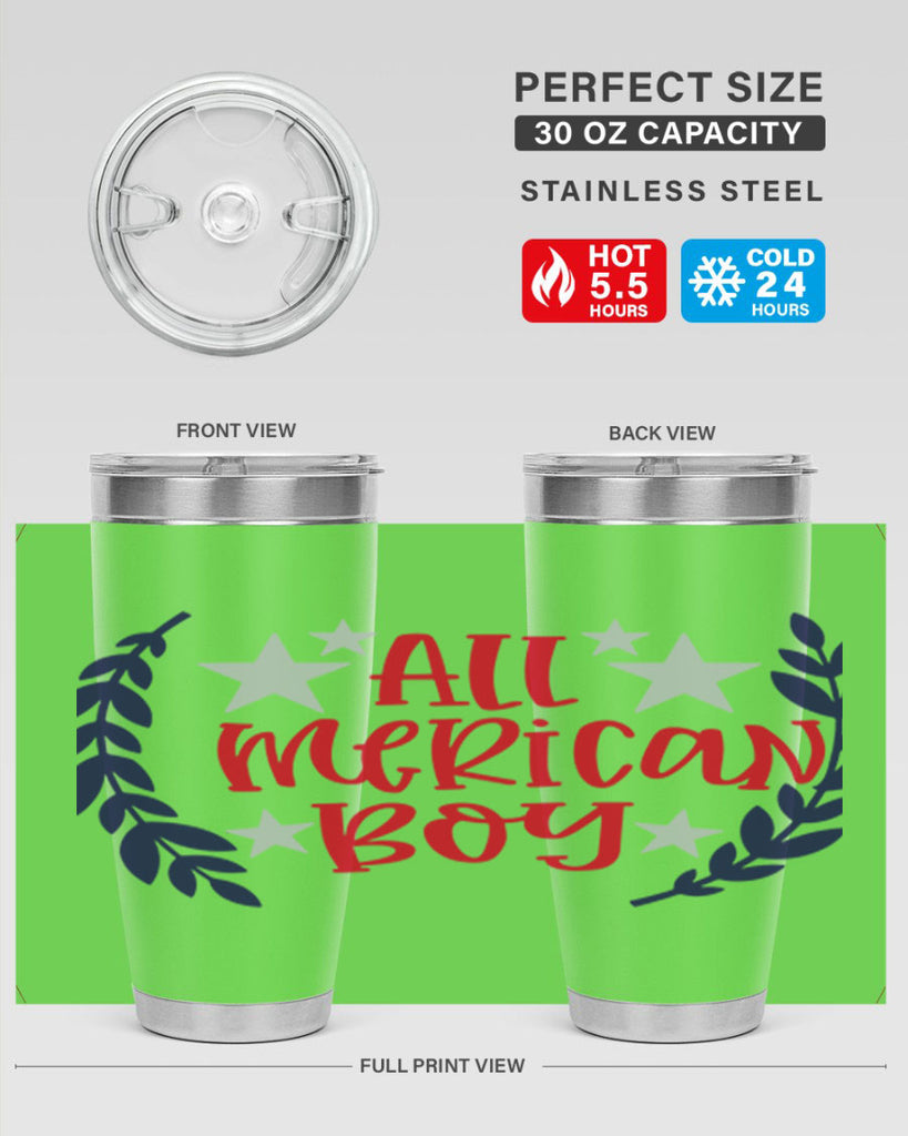 All Merican Boy Style 143#- Fourt Of July- Tumbler