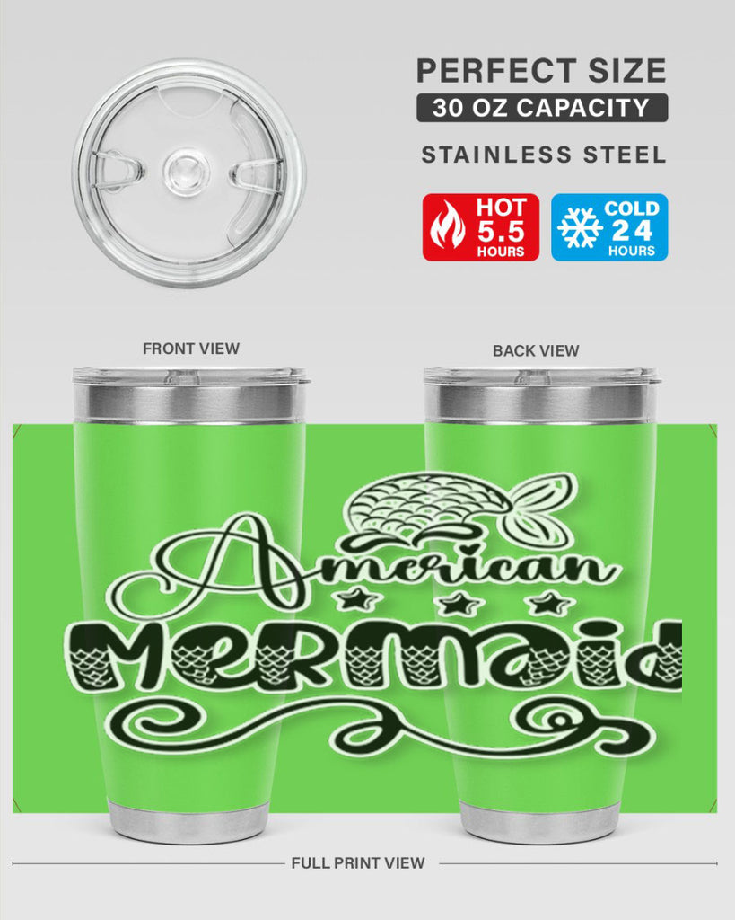 American Mermaid 15#- mermaid- Tumbler