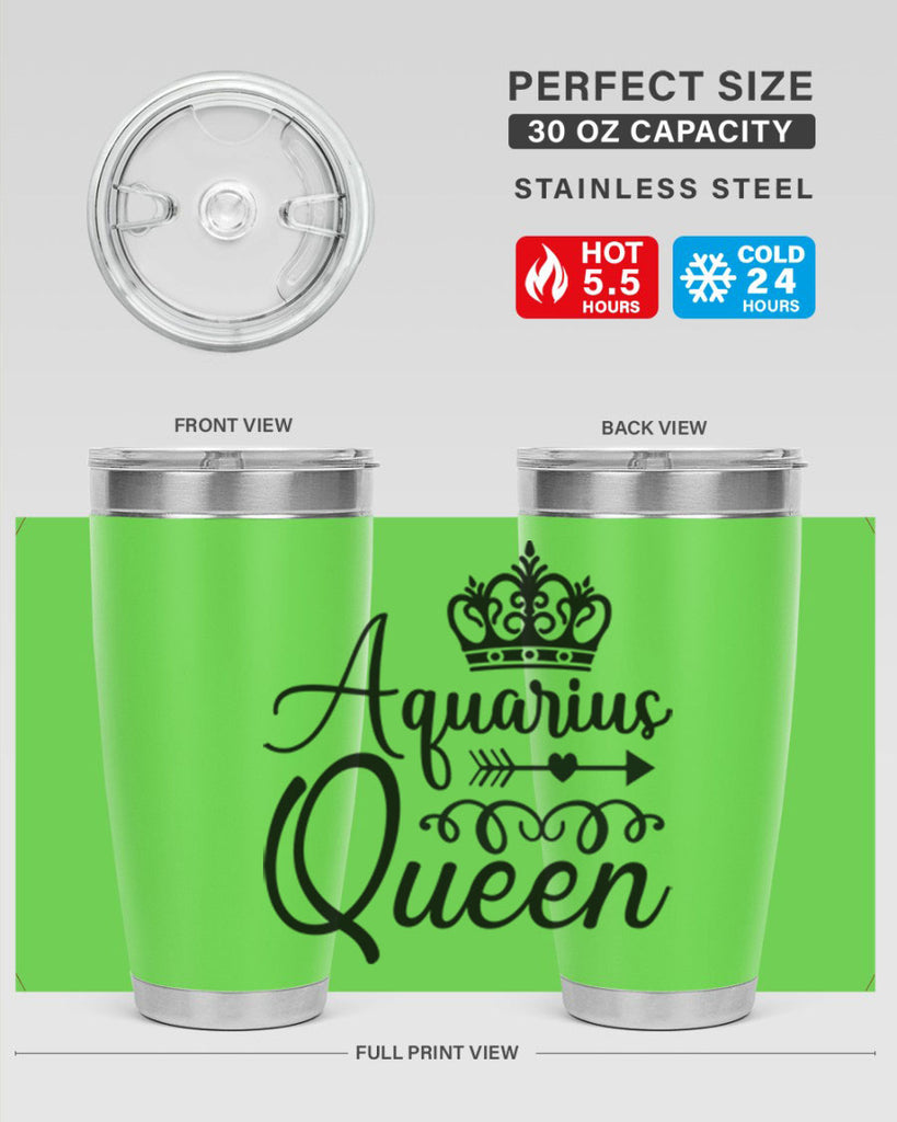 Aquarius queen 74#- zodiac- Tumbler