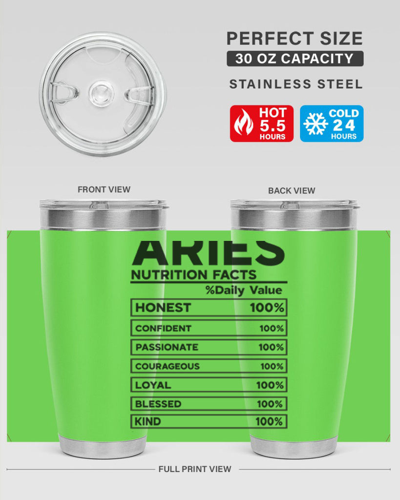 Aries Nutrition Facts 97#- zodiac- Tumbler