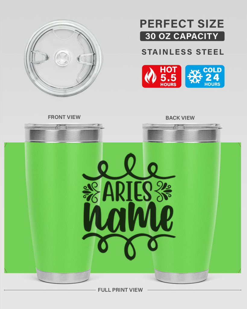 Ariesname 112#- zodiac- Tumbler