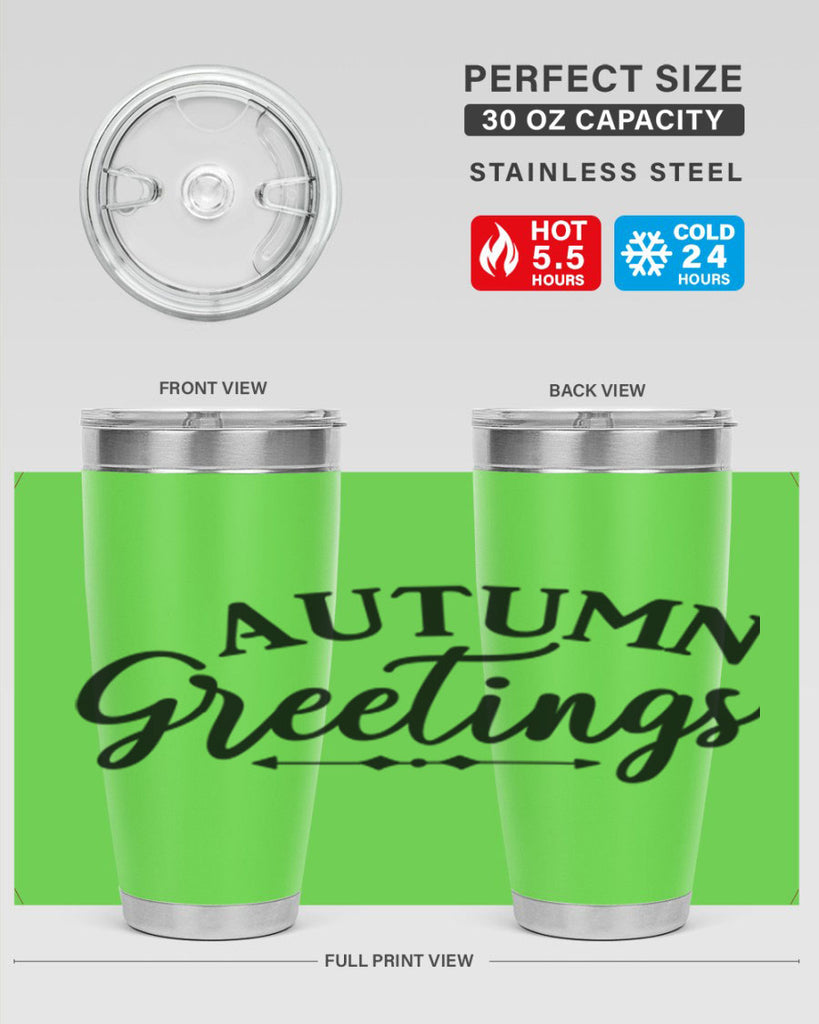 Autumn Greetings 16#- fall- Tumbler