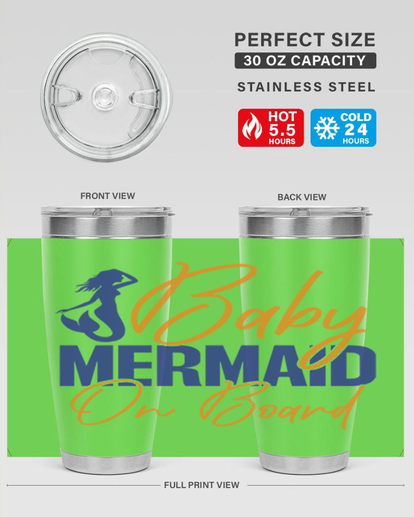 Baby Mermaid on Board 20#- mermaid- Tumbler