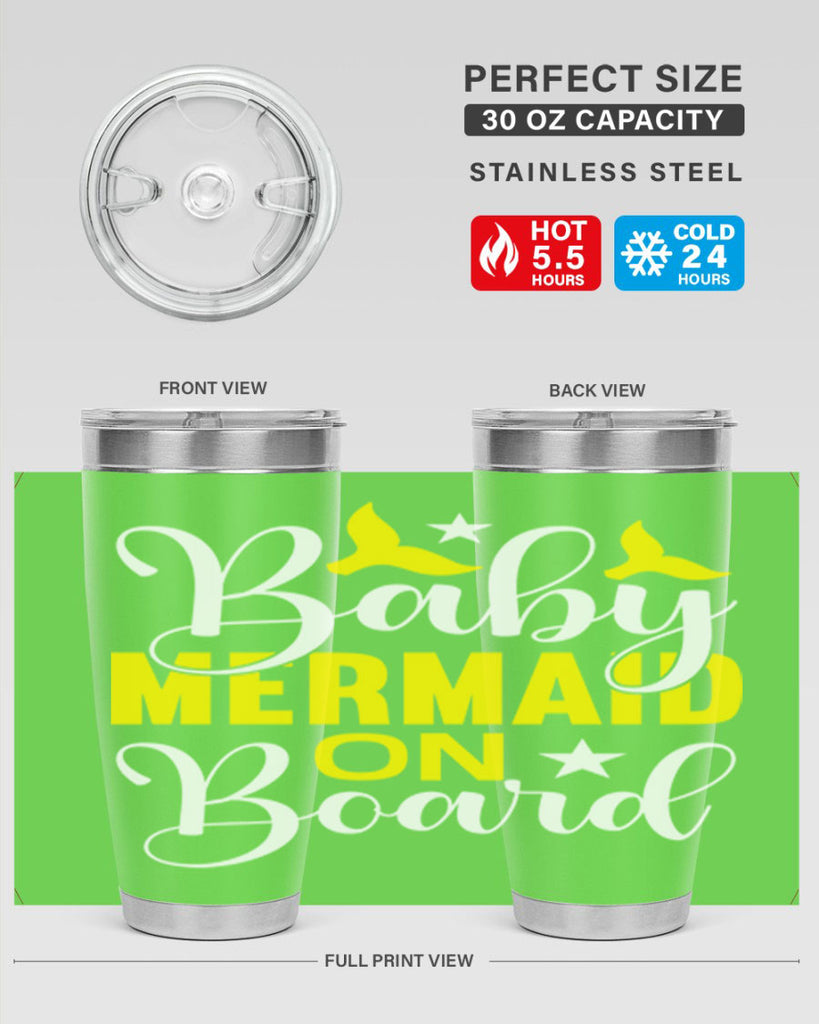 Baby Mermaid on Board 21#- mermaid- Tumbler