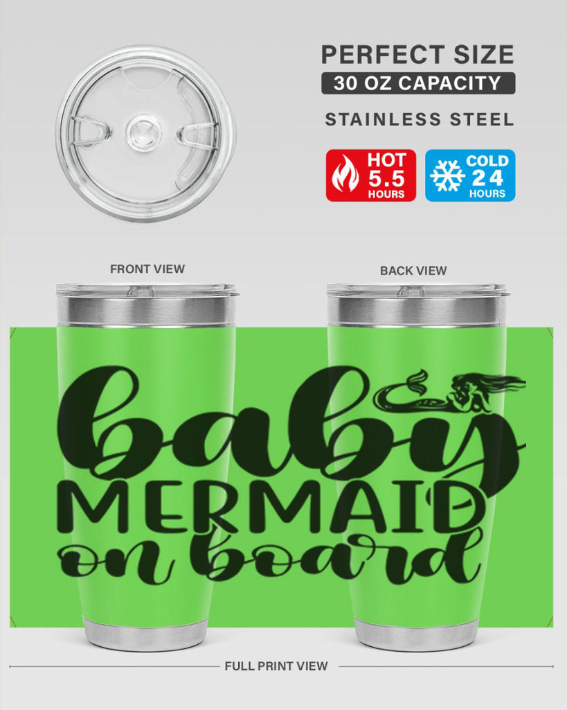 Baby mermaid on board 41#- mermaid- Tumbler