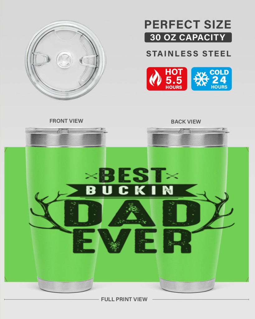 Best Buckin Dad ever 48#- dad- Tumbler