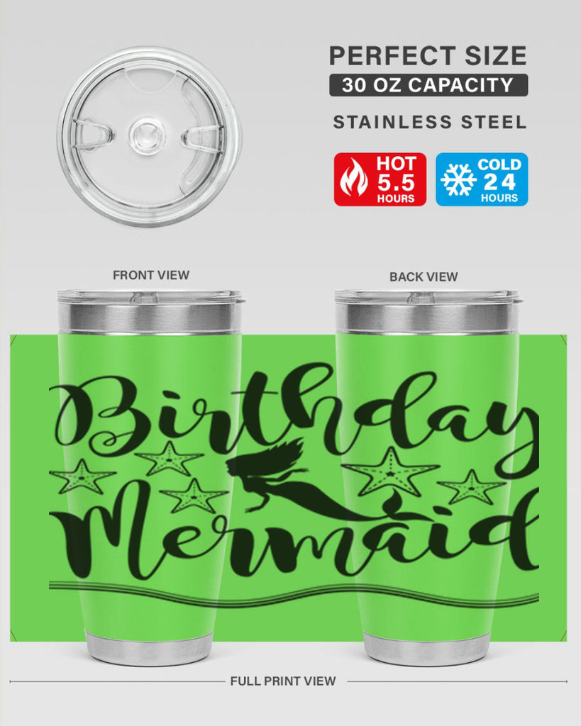 Birthday mermaid 77#- mermaid- Tumbler