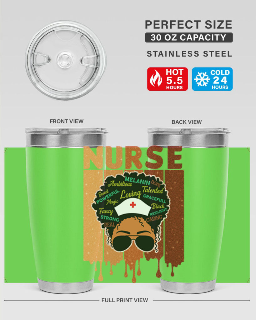 Black Nurse African Melanin Juneteenth 22#- Juneteenth- tumbler