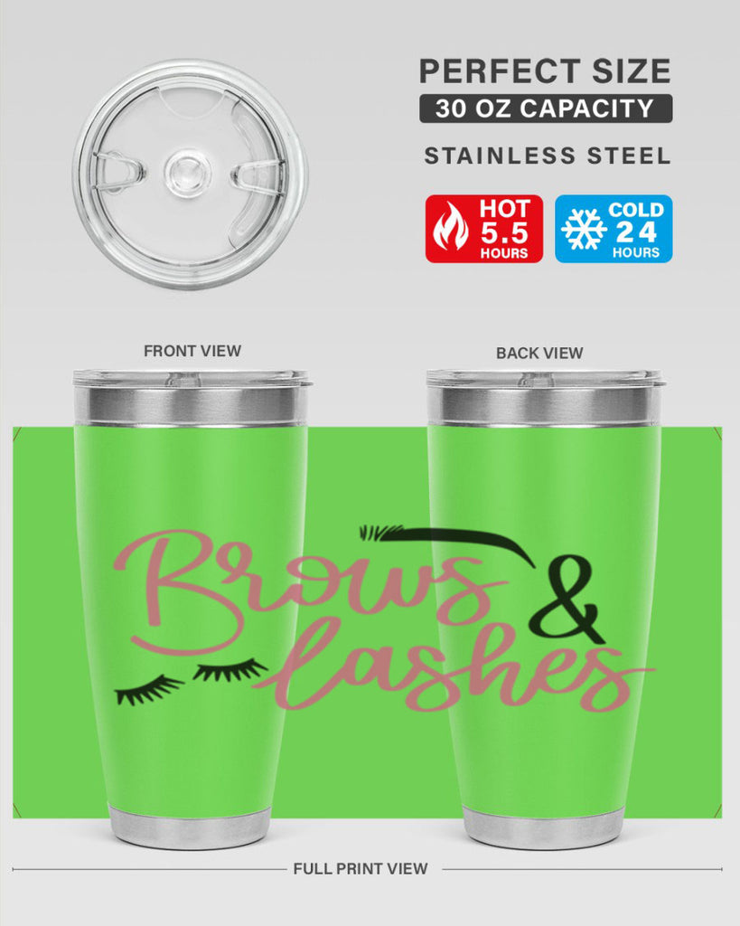 Brows Lashes Style 122#- make up- Tumbler