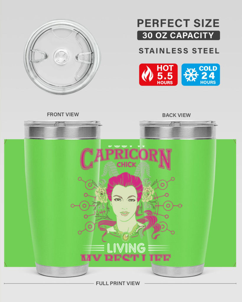 Capricorn chick 193#- zodiac- Tumbler