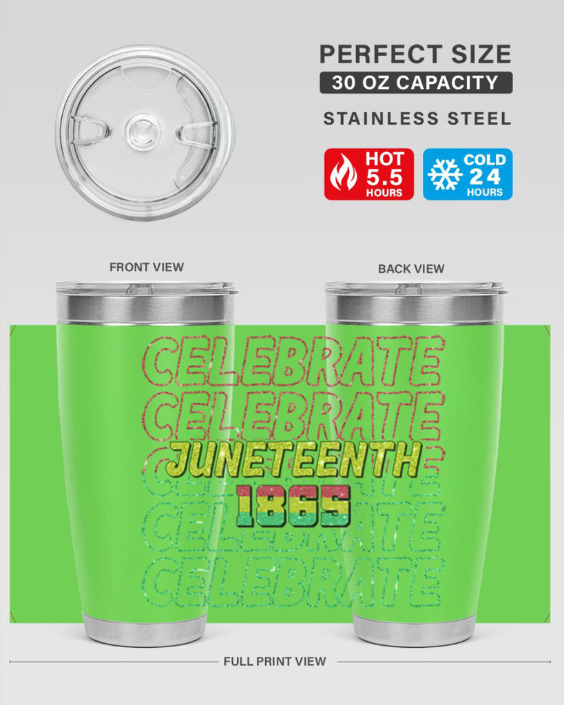Celabrate Juneteenth Since 1865 Png 18#- Juneteenth- tumbler
