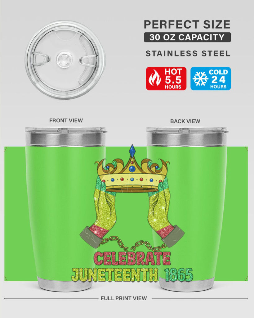 Celebrate Juneteenth 1865 Crown Designs 2#- Juneteenth- tumbler