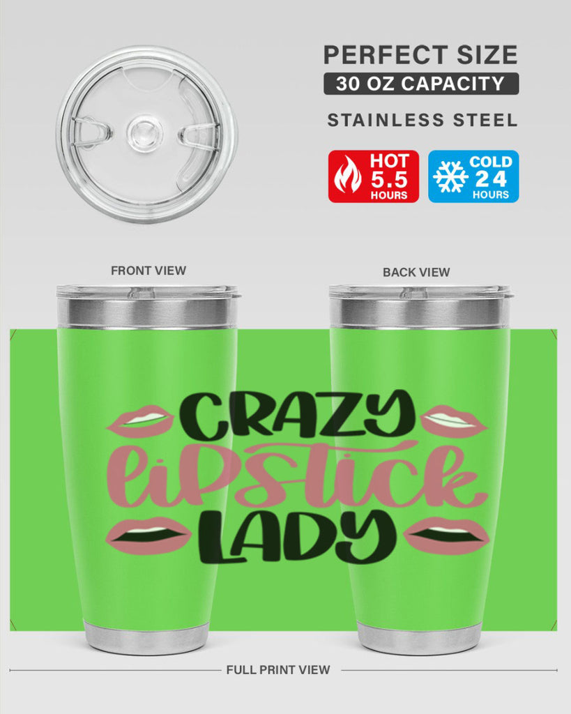 Crazy Lipstick Lady Style 107#- make up- Tumbler